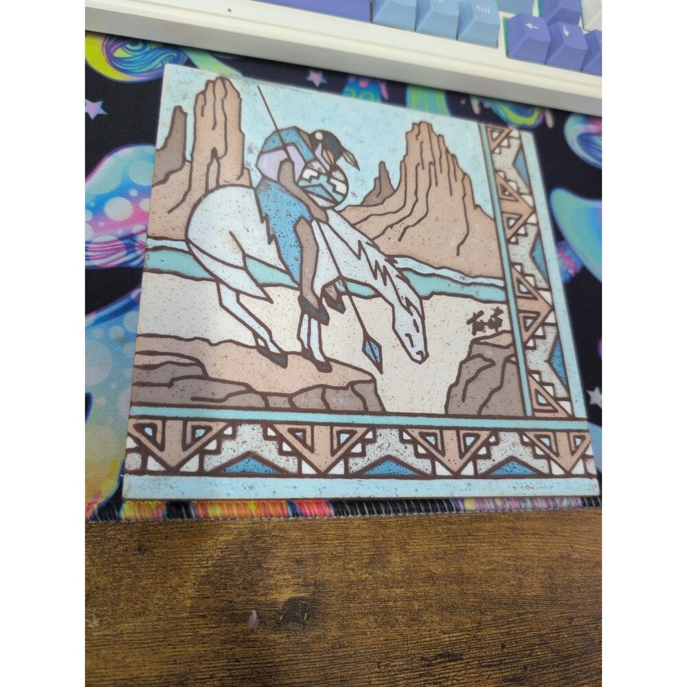 Southwestern Tile End of the Trail Earth Tones Tu-ota Trivet
